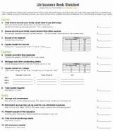 Life Insurance Needs Analysis Worksheet Pictures