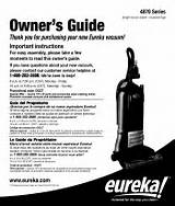 Photos of Eureka Maxima Bagless Upright Vacuum Owner''s Manual