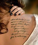 Pictures of Quote Tattoos For Women