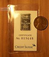 Photos of Credit Suisse Platinum Bar