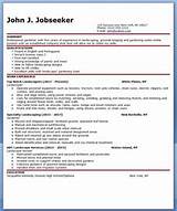 Pictures of Landscape Resume