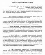 Corporate Resolution Authorized Signers Template Pictures