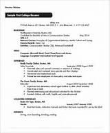 Photos of College Resume Template