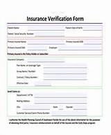 Insurance Verification Form Pictures