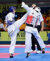 Photos of Sparring Taekwondo
