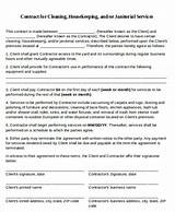 Janitorial Service Agreement Template Pictures