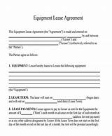 Images of Commercial Vehicle Equipment Lease Agreement