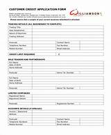 Pictures of Customer Credit Application Template