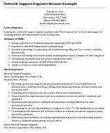 Network Support Resume
