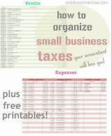 Business Tax Organizer Photos