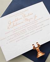 Foil Letterpress Wedding Invitations Photos