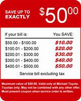 Pictures of Toyota Service Specials Coupons