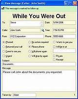 While You Were Out Message Software