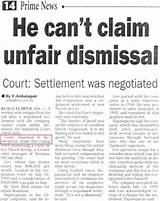 Images of Unfair Dismissal Claim