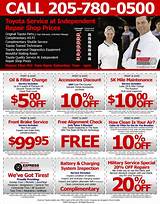 Toyota Service Specials Coupons