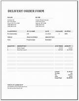 Delivery Order Template Free Download Images