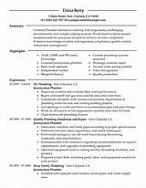 Plumber Job Description For Resume