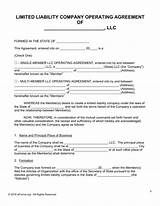 Photos of Limited Liability Company Operating Agreement Template