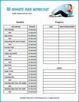 Images of Workout Routines Printable