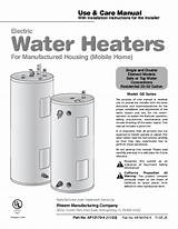 General Electric Water Heater Manual
