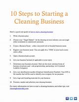 Images of How To Set Up A Cleaning Service Business