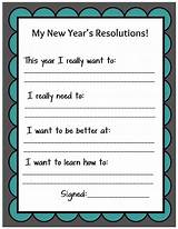 New Years Resolution Writing Template Pictures