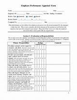 Employee Performance Review Form E Ample