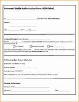 Ach Credit Authorization Form Template