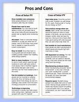 Images of Pros And Cons Of Solar Pv