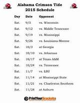 University Of Alabama Schedule