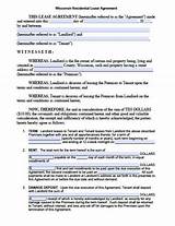Wisconsin Residential Lease Agreement Form Pictures
