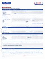 Images of Reliance Motor Insurance Claim Form