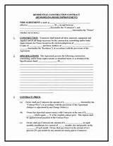 Home Improvement Contracts Forms Pictures