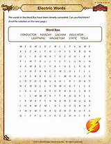 Free Electricity Word Search Pictures