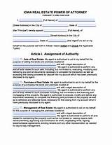 Iowa Durable Power Of Attorney Form Pictures