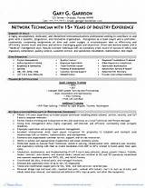 Network Technician Resume Pictures