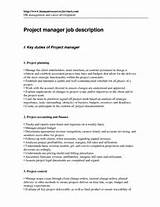 Project Manager Construction Job Description
