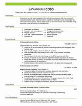 Corporate Security Officer Resume Photos