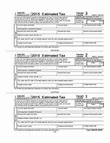 Photos of Estimated Income Tax Forms