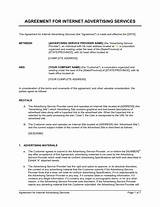 Internet Advertising Contract Template