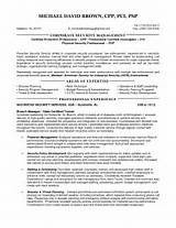 Corporate Security Resume Examples