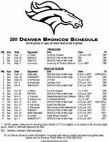 Photos of Denver Bronco Schedule 2017 Preseason