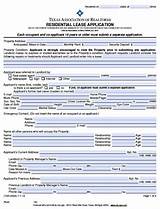 Te As Residential Lease Application Form Pdf Photos