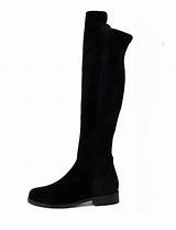 Images of Flat Knee High Boots Suede