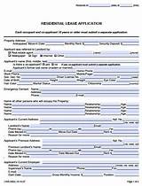 Images of Credit Application For Residential Lease