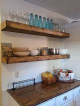 Floating Kitchen Shelves Wood Photos