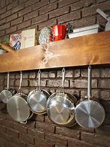 Kitchen Shelf With Pot Rack