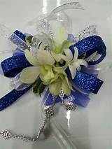Royal Blue And Silver Corsage Images