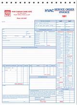 Hvac Service Order Invoice Forms Photos
