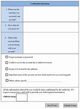 Account Recovery Form Pictures